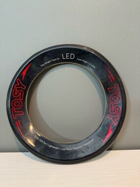 TOSY LED Ring Frisbee - Black with Red Accents